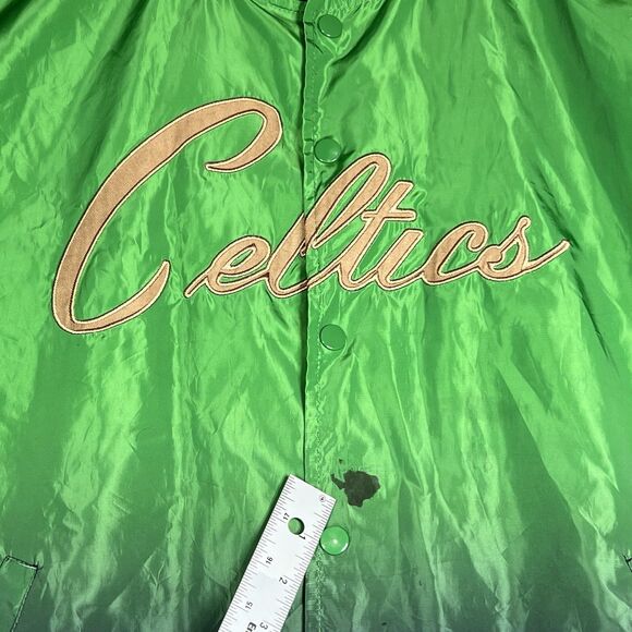 Boston Celtics Jacket L Green Black 2 Tone Limited Button Up NBA Basketball - Picture 4 of 11